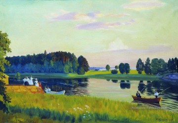 konkol finlande 1917 Boris Mikhailovich Kustodiev paysage fluvial Peinture à l'huile